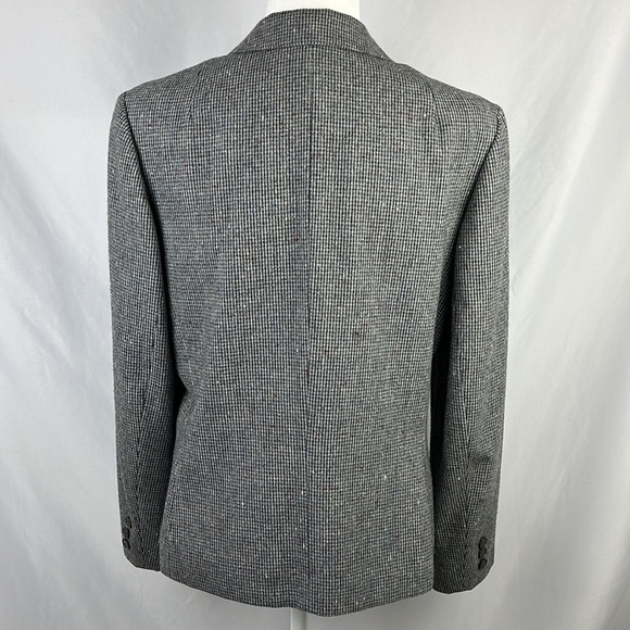 Pendleton Tweed 100% Pure Virgin Wool Grey Blazer Womens Old Money Academia - Picture 8 of 12